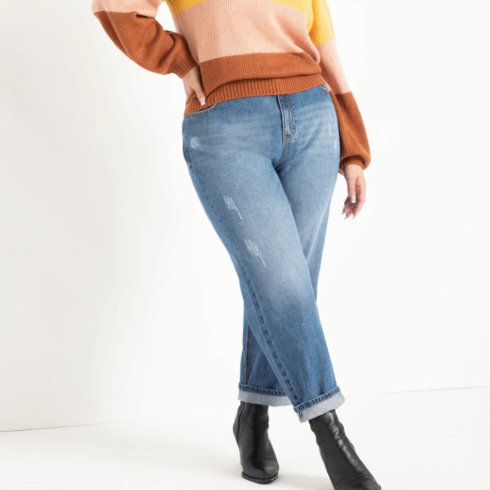 Distressed Mom Jeans